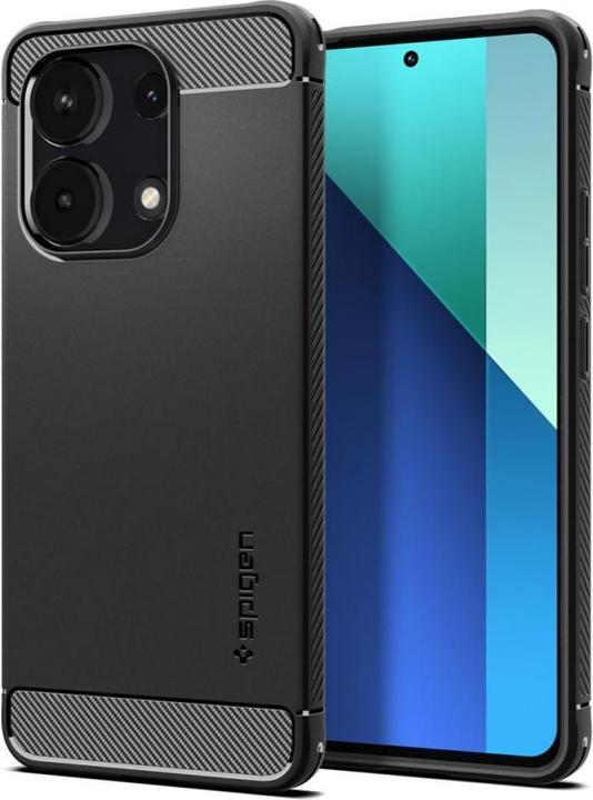Actual product image Spigen Rugged Armor case for Xiaomi Redmi Note 13 4G / LTE - matte black (Xiaomi Redmi Note 13 4G)
