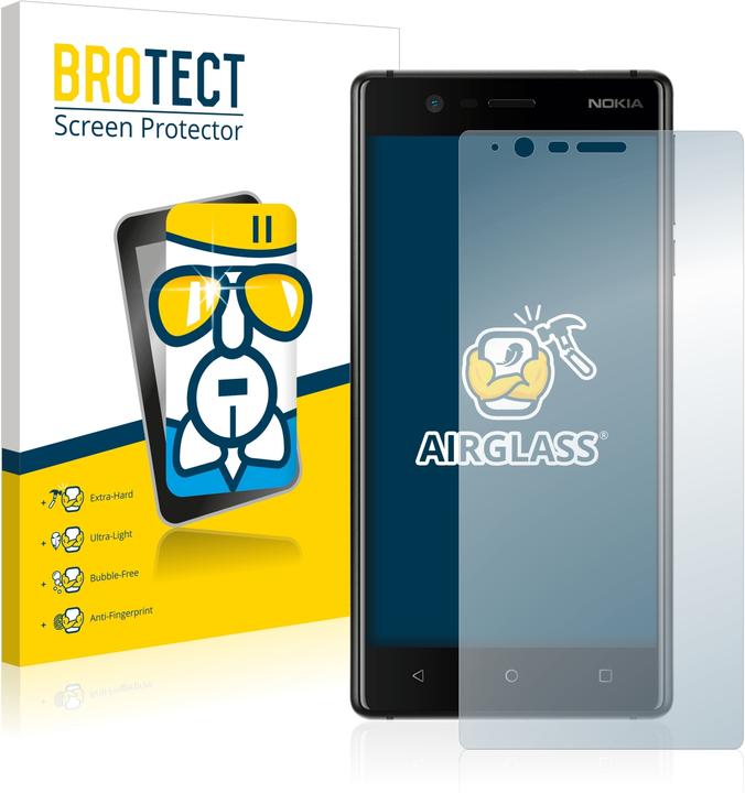 Actual product image BROTECT AirGlass Glass (1 Piece, Nokia 3)