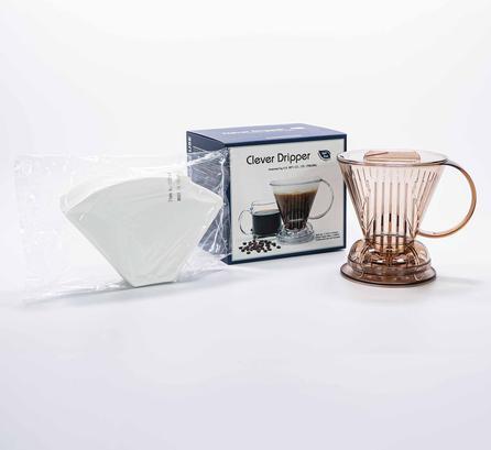 Produktbild MGA Tropfer – L 500 ml, durchscheinendes Braun + 100 Filter (0.50 l)