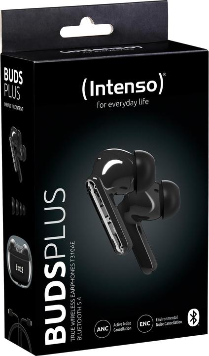 Image du produit Intenso Buds / Earphone Plus T310AE Noir (ANC, 25 h, Sans fil)