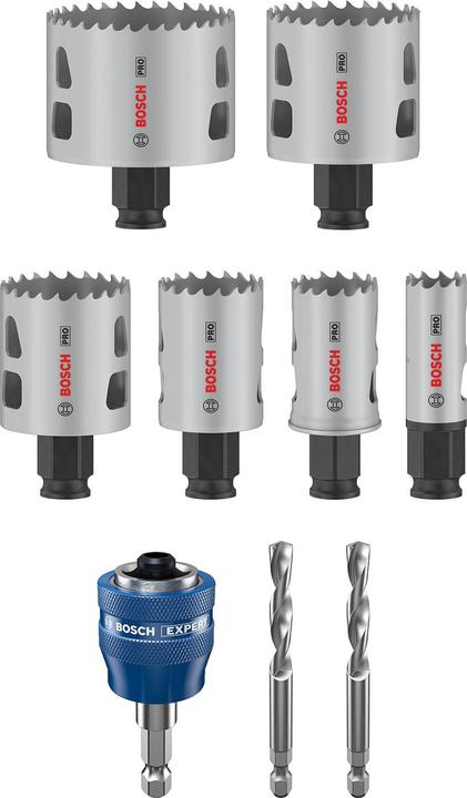 Produktbild Bosch Professional Zubehör PRO Multi Material PC Plus Lochsägen-Set, 9-tlg. (22, 29, 35, 44, 51, 64 Millimeter)