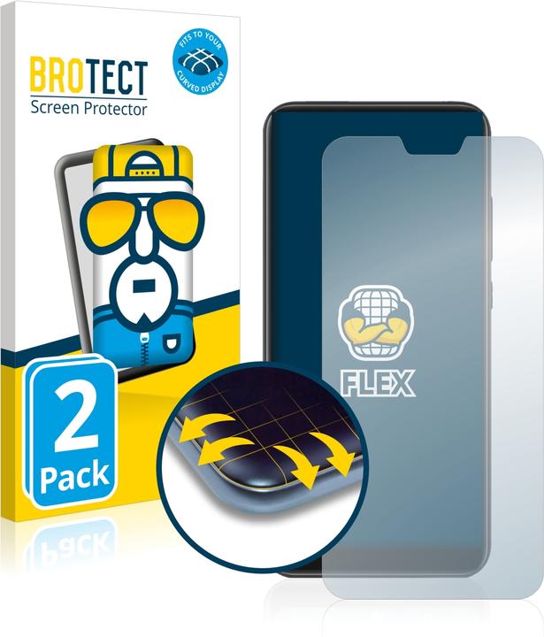 Productafbeelding BROTECT Volledig bedekkende screen protector (2 Stuk, Xiaomi Mi A2 lite)