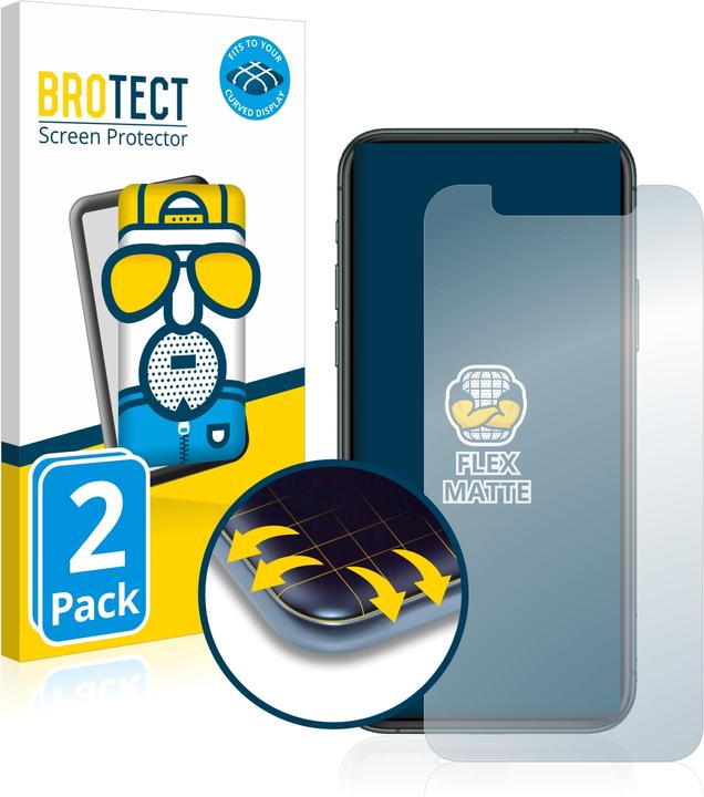 Actual product image BROTECT Full-Cover Protector Matte (2 Piece, Apple iPhone 11 Pro)