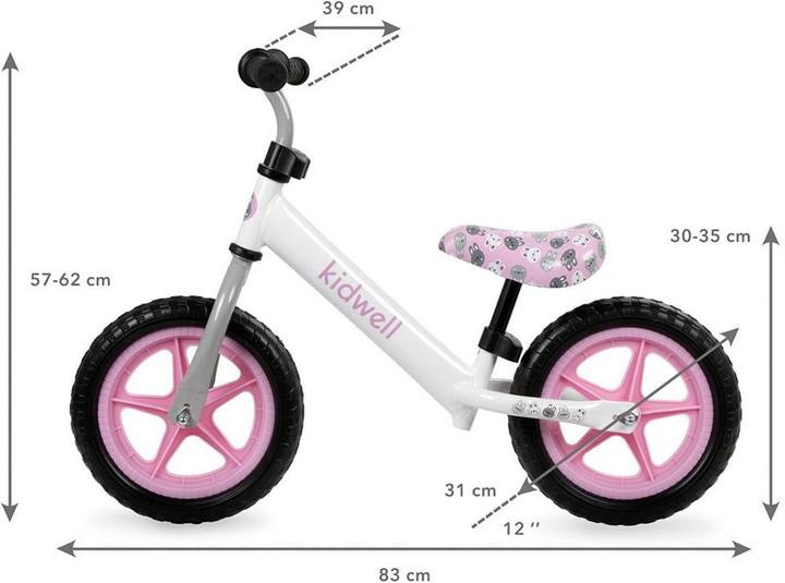 Produktbild Kidwell Balance bike Rebel Bunny, white (12")