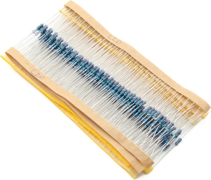 Purecrea Kit de résistance 300 pcs. 220/1K/1MOhm 1/4W 1% de précision (Résistance)