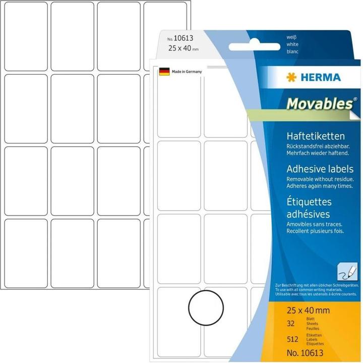 Actual product image HERMA Removable multi-purpose labels