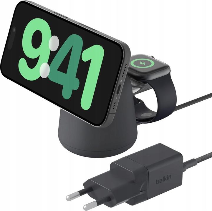 Immagine prodotto Belkin Stazione di ricarica MagSafe 2-in-1 BoostCharge Pro (15 W)