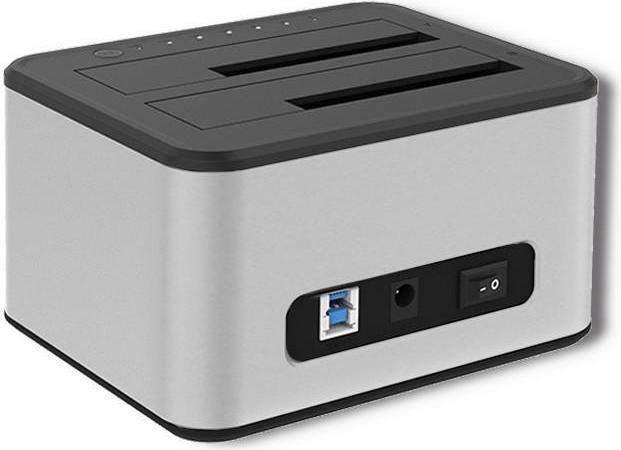 Qoltec 50316 2x HDD/SSD docking station 2.5/3.5inch SATA USB 3.0 Cloning