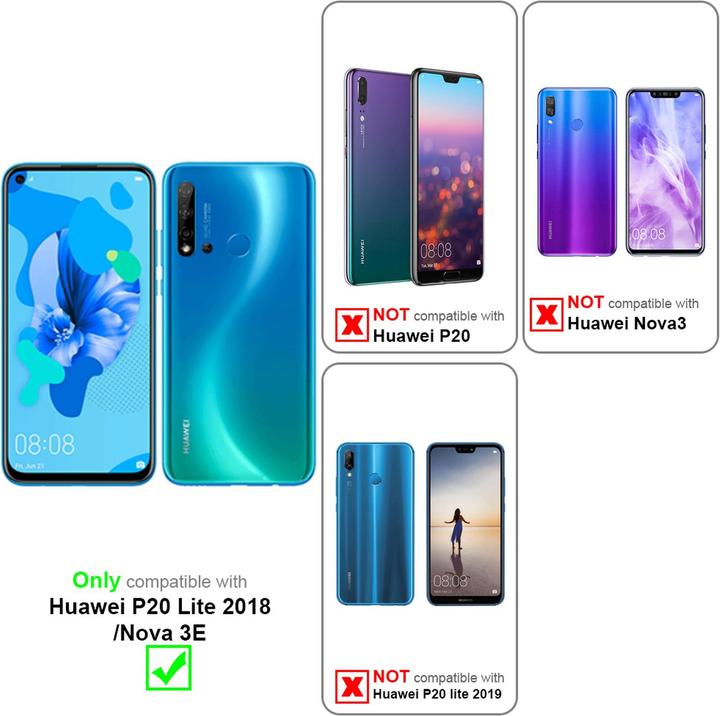 Produktbild Cadorabo Flower Book Hülle (Huawei Nova 3E)