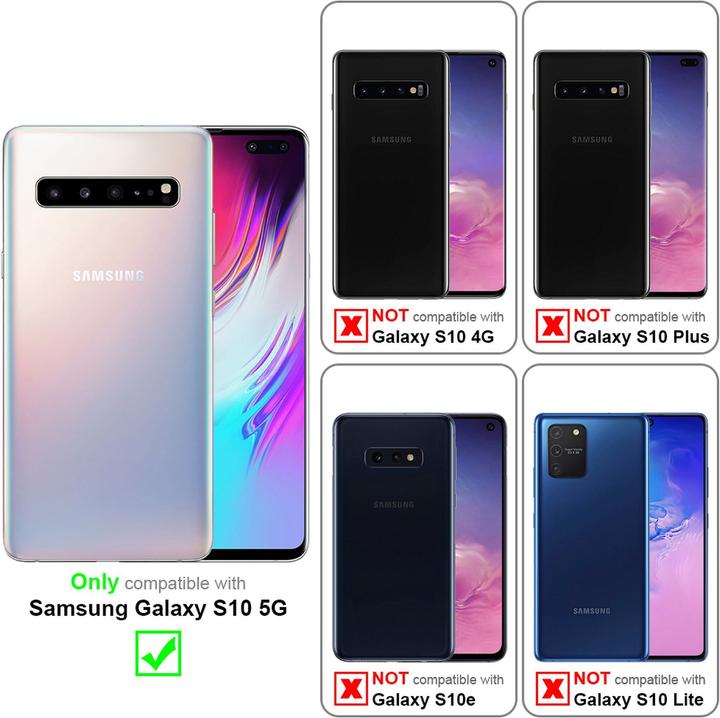 Produktbild Cadorabo TPU Cover Kunstleder Struktur (Samsung Galaxy S10 5G)