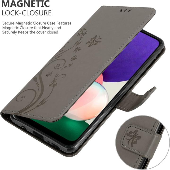 Produktbild Cadorabo Flower Book Hülle (Samsung Galaxy A22 5G)