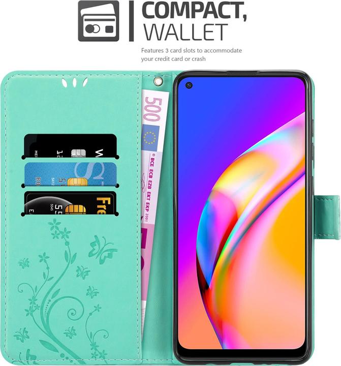Produktbild Cadorabo Flower Book Hülle (Oppo A94 5G)