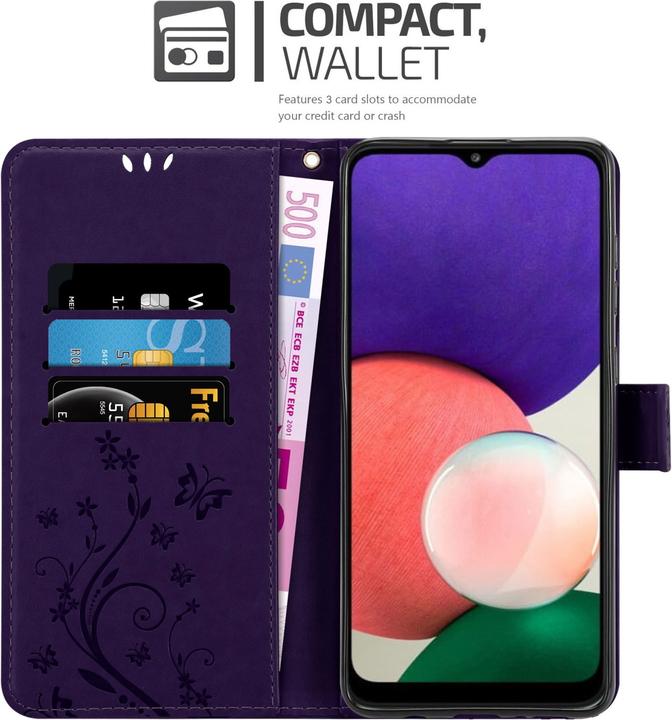Produktbild Cadorabo Flower Book Hülle (Samsung Galaxy A22 5G)