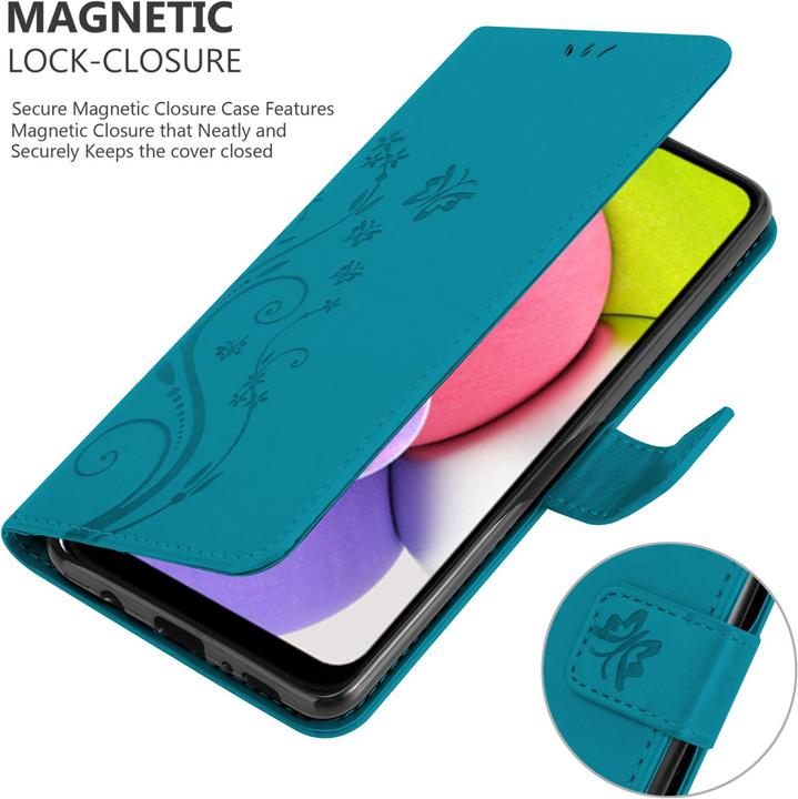 Produktbild Cadorabo Flower Book Hülle (Samsung Galaxy A03s)