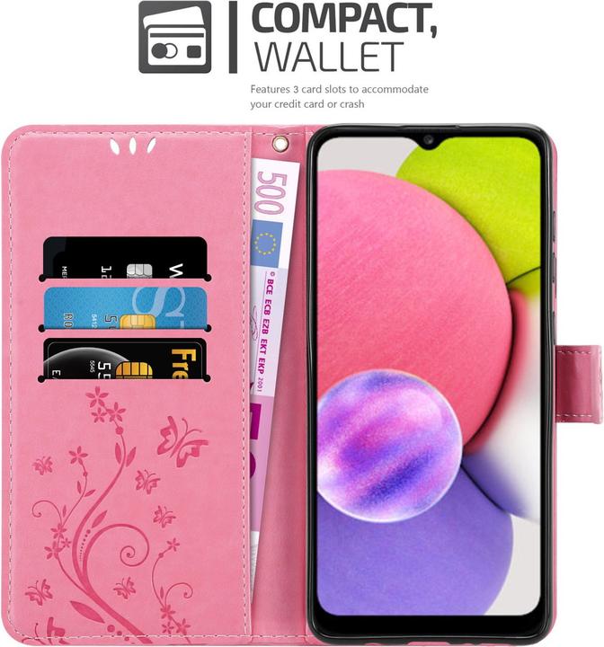 Produktbild Cadorabo Flower Book Hülle (Samsung Galaxy A03s)
