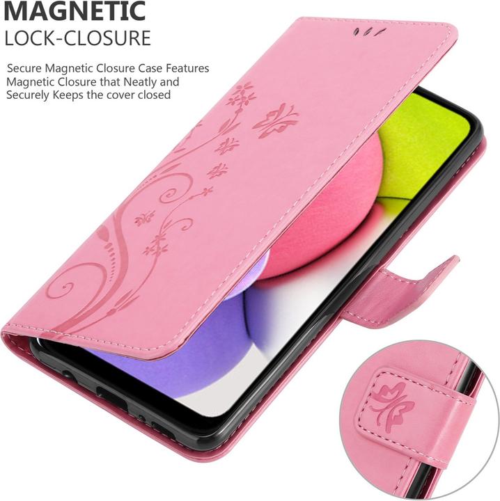 Produktbild Cadorabo Flower Book Hülle (Samsung Galaxy A03s)