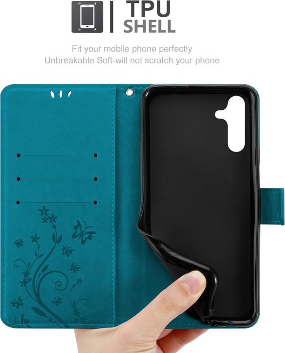 Actual product image Cadorabo Flower Book cover (Samsung Galaxy A13 5G)