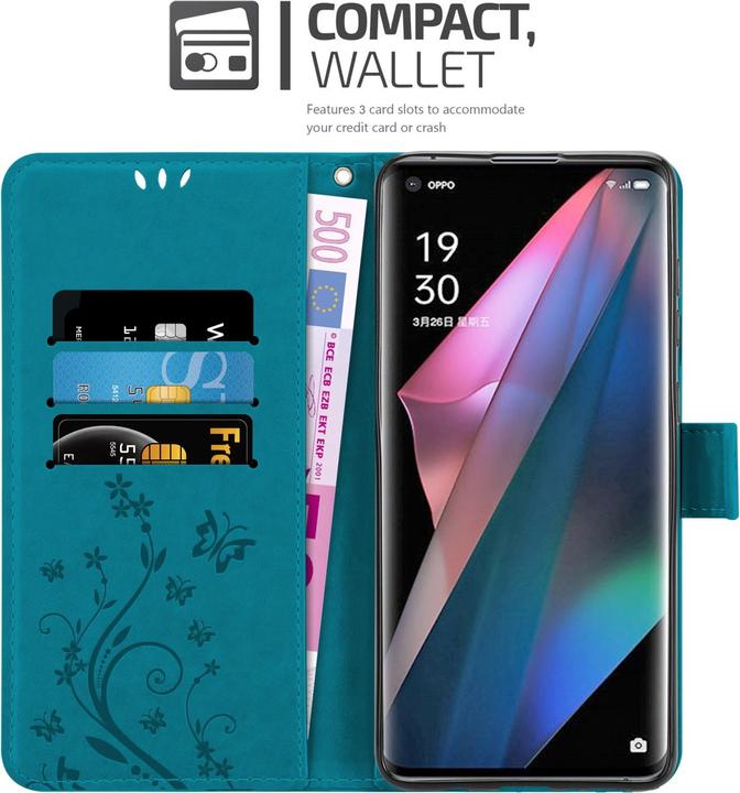 Image du produit Cadorabo Pochette Flower Book (Oppo Find X3 Pro)