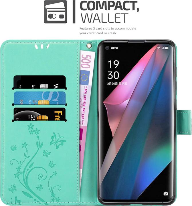 Image du produit Cadorabo Pochette Flower Book (Oppo Find X3 Pro)
