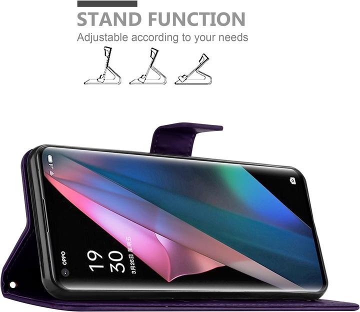Actual product image Cadorabo Flower Book cover (Oppo Find X3 Pro)