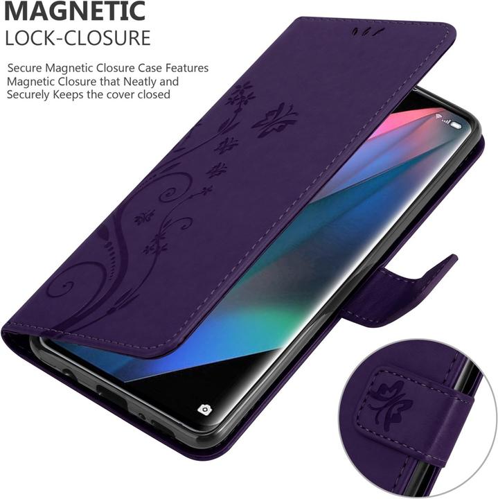 Actual product image Cadorabo Flower Book cover (Oppo Find X3 Pro)