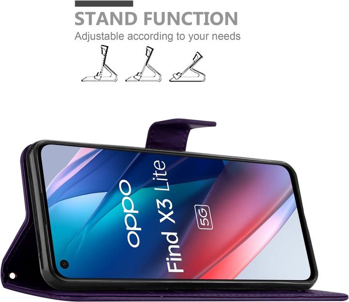 Produktbild Cadorabo Flower Book Hülle (Oppo Find X3 Lite)