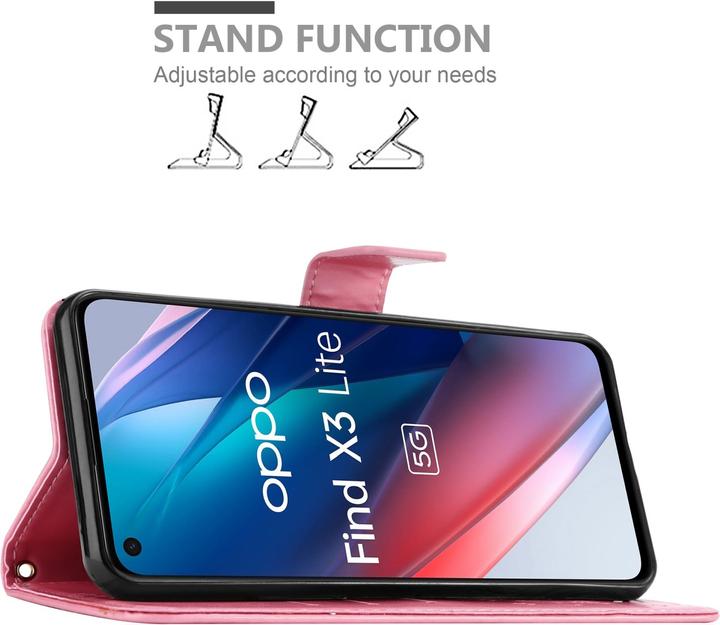 Produktbild Cadorabo Flower Book Hülle (Oppo Find X3 Lite)
