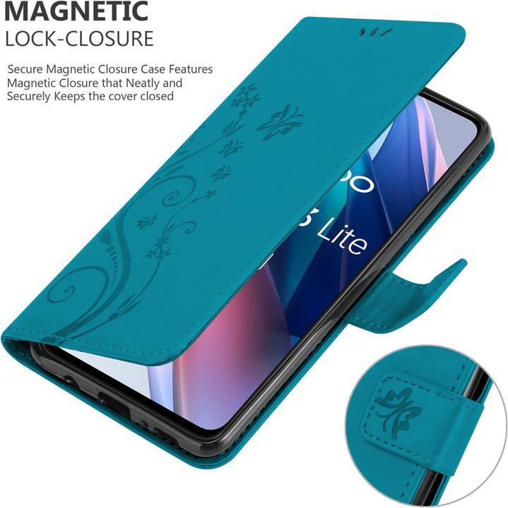 Actual product image Cadorabo Flower Book cover (Oppo Find X3 Lite)