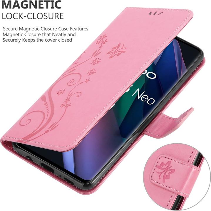Produktbild Cadorabo Flower Book Hülle (Oppo Find X3 Neo)