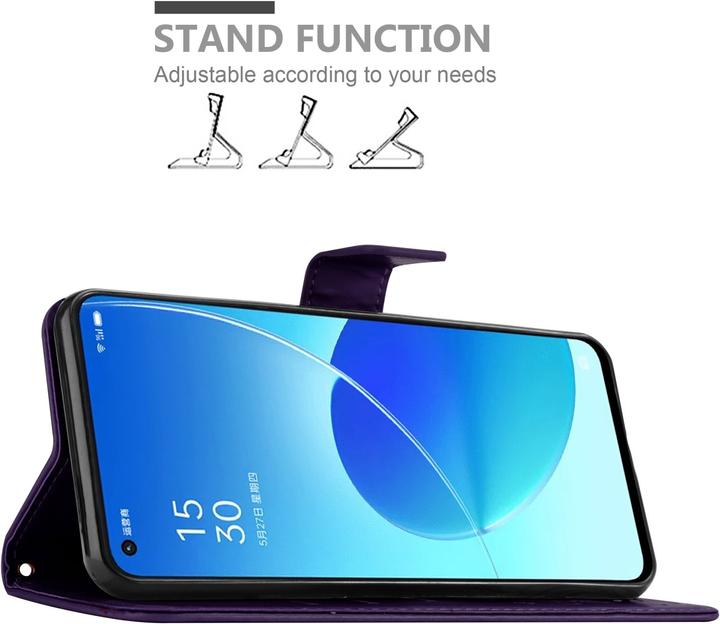 Actual product image Cadorabo Flower Book cover (Oppo Reno 6 5G)