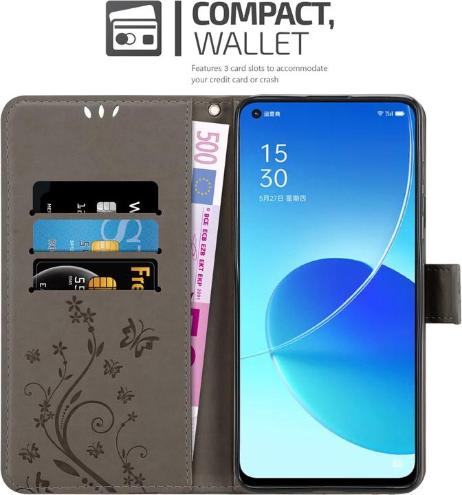 Immagine prodotto Cadorabo Copertina del libro a fiori (Oppo Reno 6 5G)