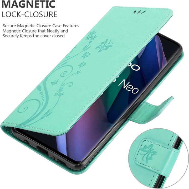 Actual product image Cadorabo Flower Book cover (Oppo Find X3 Neo)