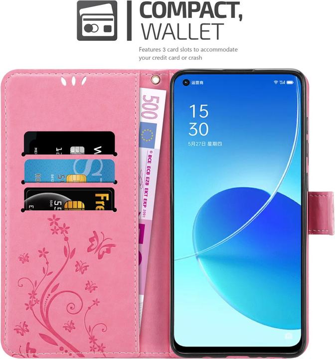 Produktbild Cadorabo Flower Book Hülle (Oppo Reno 6 5G)