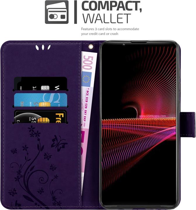 Image du produit Cadorabo Pochette Flower Book (Sony Xperia 1 III)