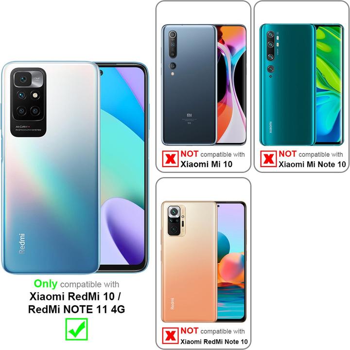 Immagine prodotto Cadorabo Copertura smerigliata in TPU (Xiaomi Redmi Note 11, Xiaomi Redmi 10)
