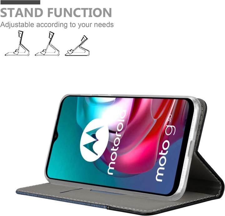 Produktbild Cadorabo Jeans Book Hülle (Motorola Moto G10, Motorola Moto G30)