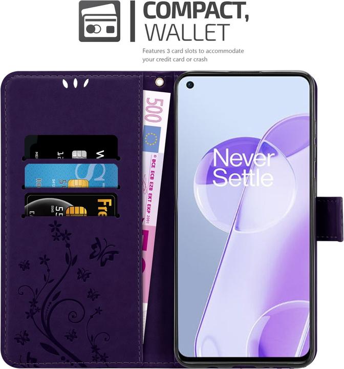 Produktbild Cadorabo Flower Book Hülle (OnePlus 9RT 5G)