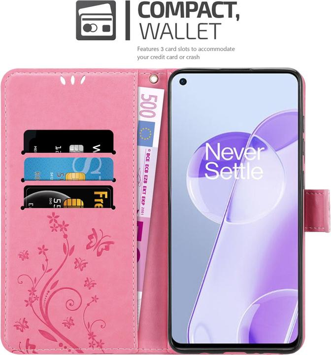 Produktbild Cadorabo Flower Book Hülle (OnePlus 9RT 5G)