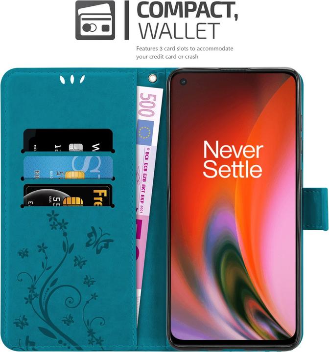 Immagine prodotto Cadorabo Copertina del libro a fiori (OnePlus Nord 2 5G)