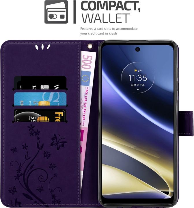 Image du produit Cadorabo Pochette Flower Book (Motorola Moto G51 5G)