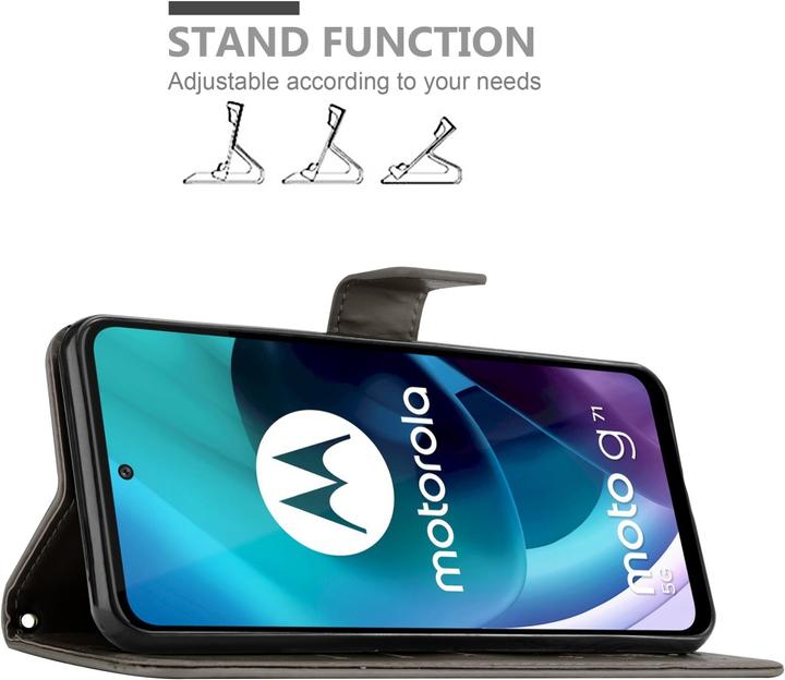 Produktbild Cadorabo Flower Book Hülle (Motorola Moto G71 5G)