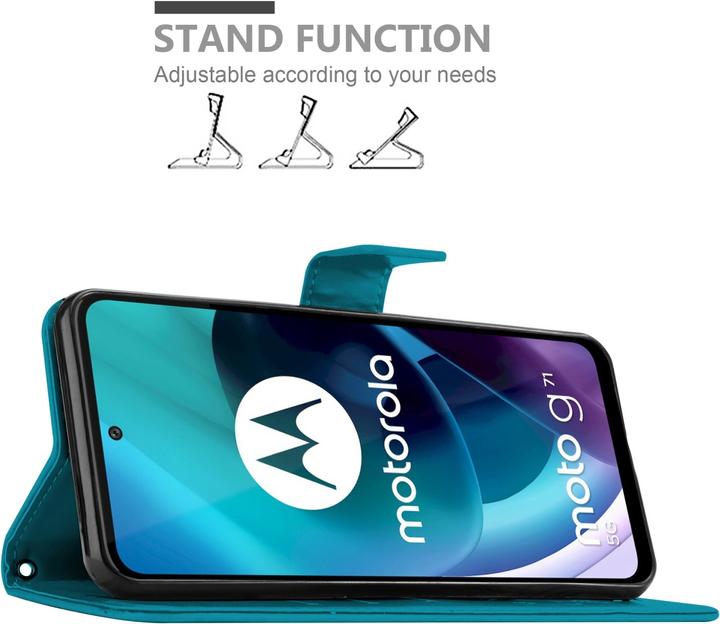 Produktbild Cadorabo Flower Book Hülle (Motorola Moto G71 5G)