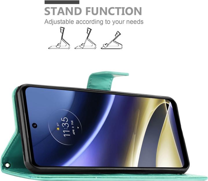 Produktbild Cadorabo Flower Book Hülle (Motorola Moto G51 5G)