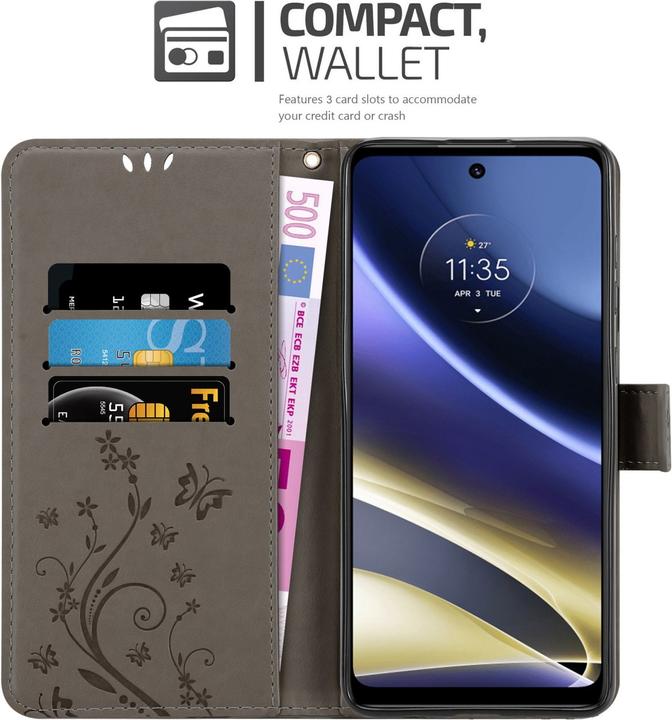 Image du produit Cadorabo Pochette Flower Book (Motorola Moto G51 5G)