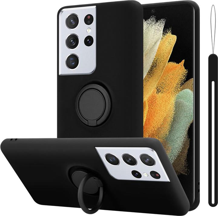 Productafbeelding Cadorabo TPU Vloeibare Ring Silicone Hoesje (Samsung Galaxy S22 Ultra)