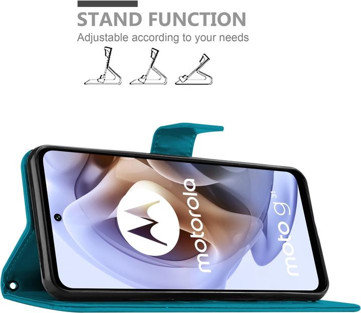 Produktbild Cadorabo Flower Book Hülle (Motorola Moto G31, Motorola Moto G41)