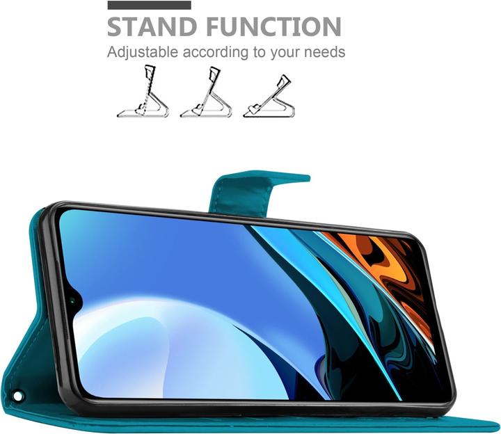 Produktbild Cadorabo Flower Book Hülle (Xiaomi Redmi 9T, Xiaomi Poco M3)