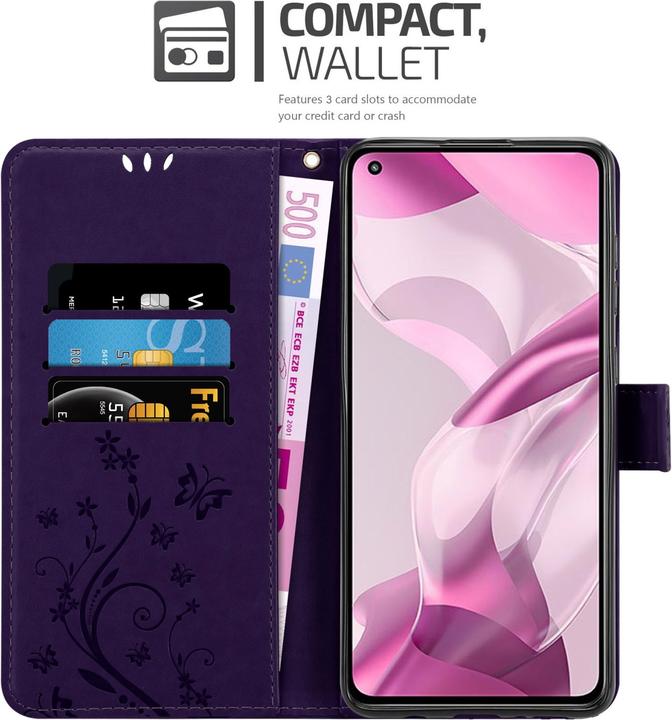 Image du produit Cadorabo Pochette Flower Book (Xiaomi Mi 11 Lite, Xiaomi Mi 11 Lite 5G)