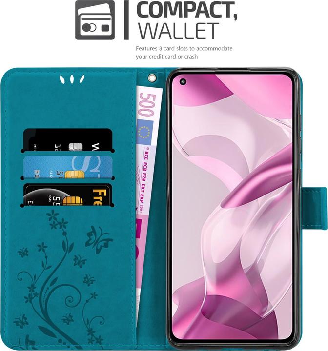 Produktbild Cadorabo Flower Book Hülle (Xiaomi Mi 11 Lite, Xiaomi Mi 11 Lite 5G)