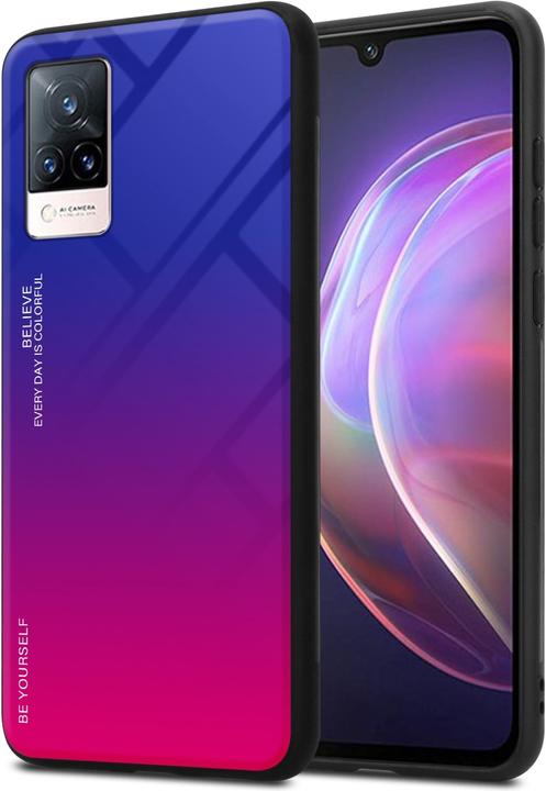 Productafbeelding Cadorabo TPU 2 Kleuren Glazen Hoesje (Vivo V21)